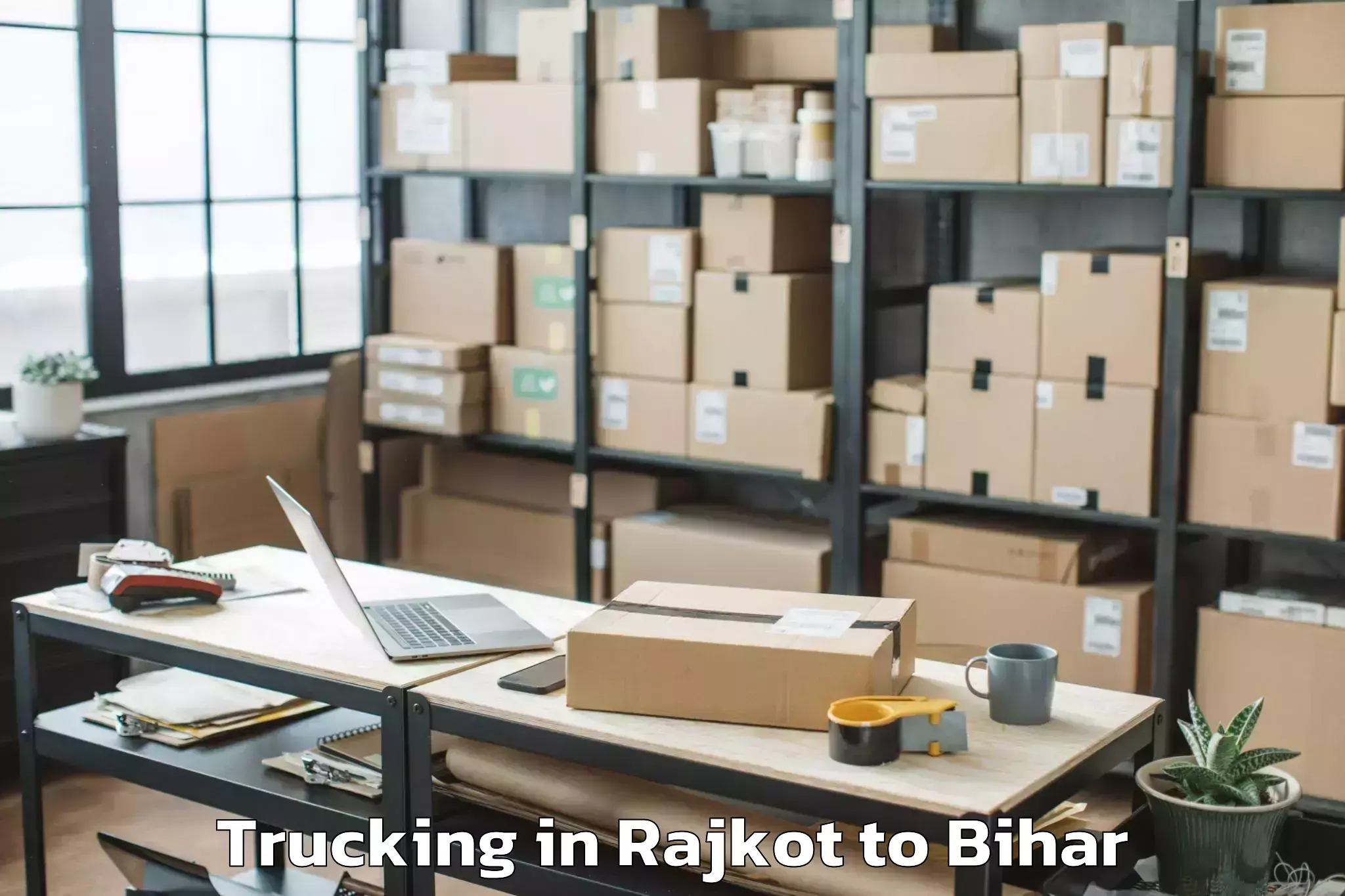 Book Rajkot to Puraini Trucking Online